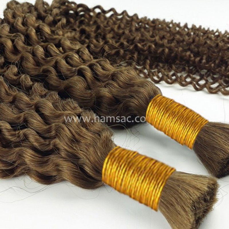 63 CM Ara ton  Permalı Saç  Garantili Gerçek Saç - 100GR