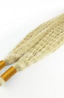 Permalı Ham Saç - 75-80CM Kıvırcık Ham Saç Sarı  Boyasız Gerçek Garantili Saçlar